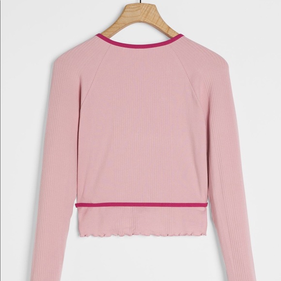 Anthropologie | ZAINA RIBBED WRAP TOP | Size M - Picture 5 of 6